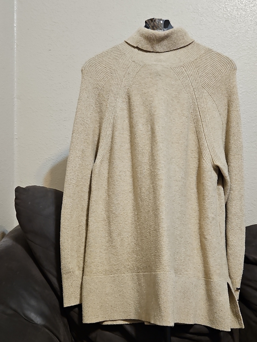 Lane Bryant Cream Cowl Neck Sweater